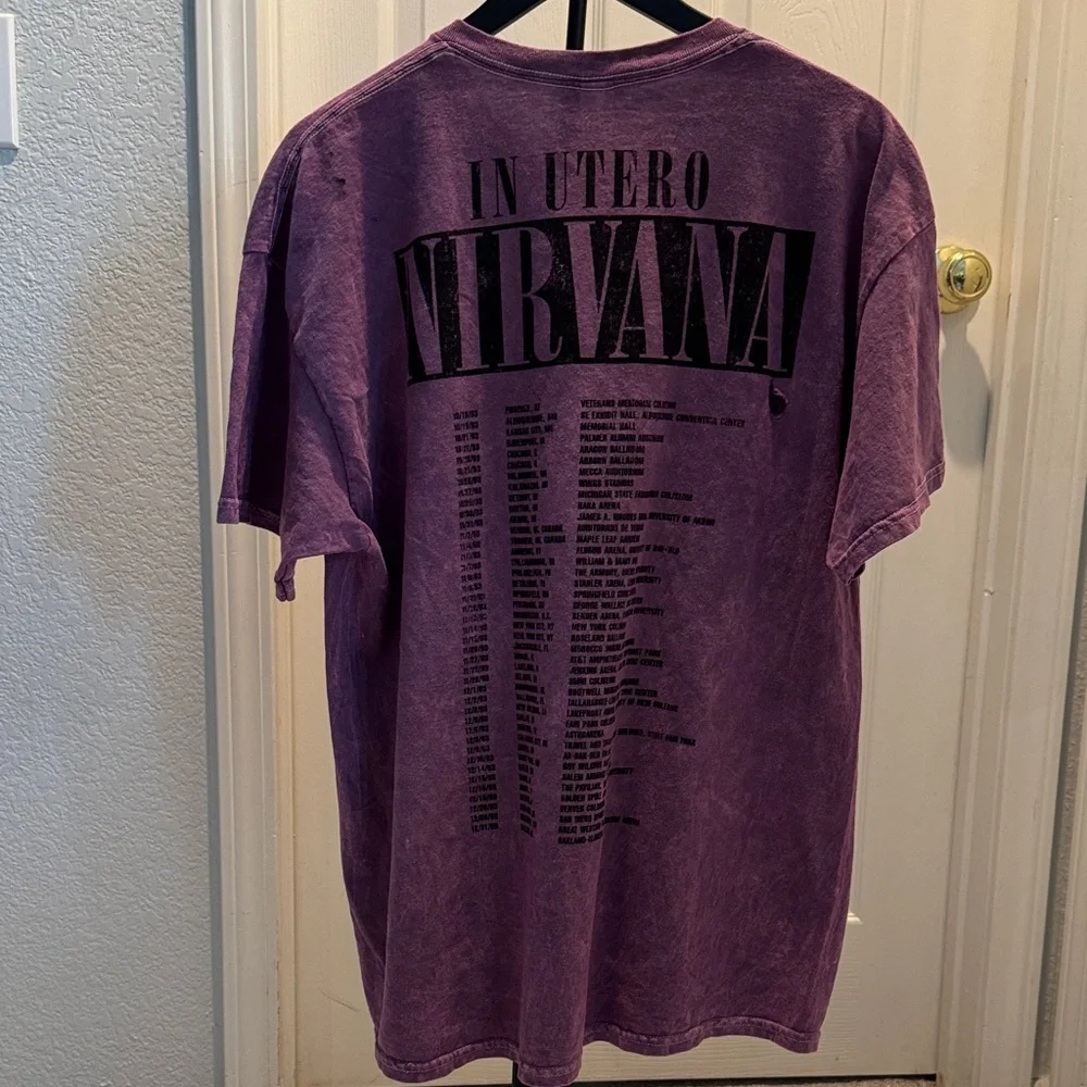 NIRVANA Distressed Maroon Tee In Utero XL NWOT - Picture 11 of 11